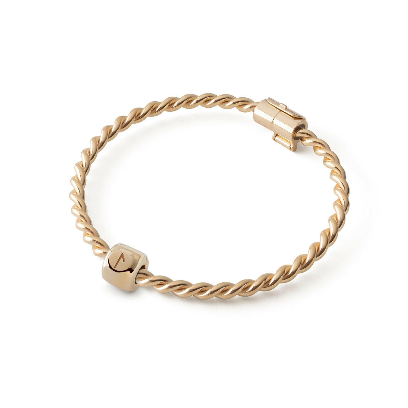 Charms z runą Laguz (ᛚ) Pozłacany – amulet płynności i intuicji - Mosiądz