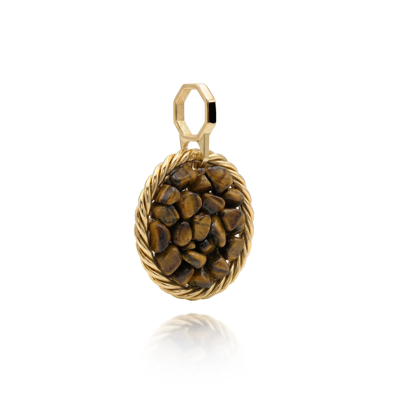 Tensor Amulet with Tiger's Eye – Gold-Plated Brass