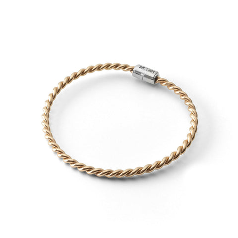 Copper tensor bracelet in gold color with a silver clasp - <tc>cubit</tc> Lost (177 MHz)