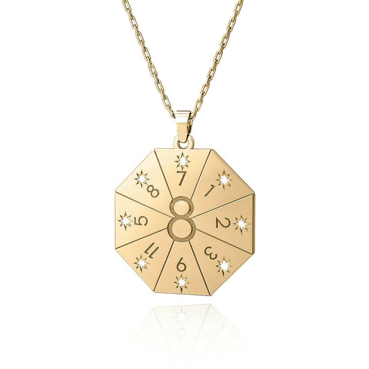 Naszyjnik z wisiorkiem Brama Lwa 8.8 w kolorze złotym – Amulet Duszy.