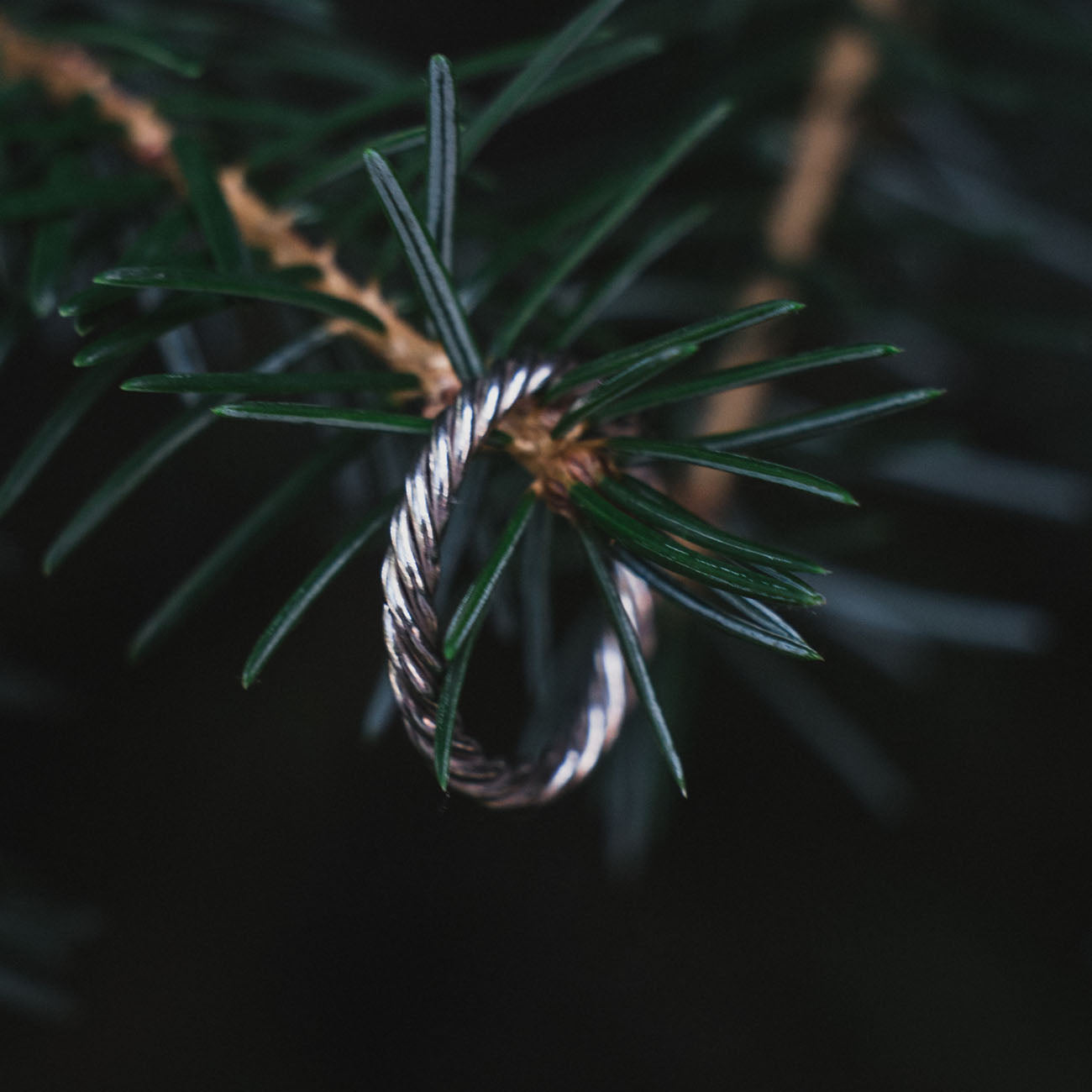 Copper tensor ring in silver color - Protective amulet