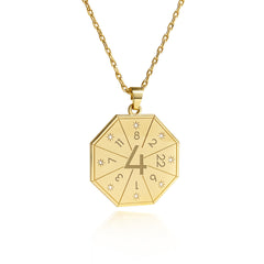 Collar con colgante de Constructor (4) en color dorado – Sello de los Fundamentos