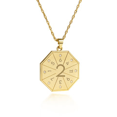 Collar con colgante de Mediador (2) en color dorado – Sello de la Armonía