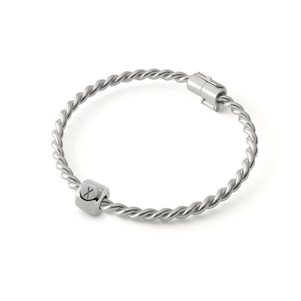 Silver-colored copper tensor bracelet - <tc>cubit</tc> Royal with Charms - Love