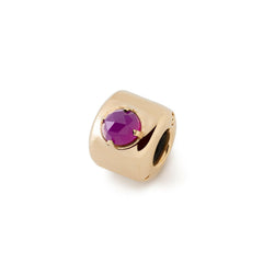 Charm con ágata morada chapado en oro – Potencia la intuición y creatividad - plata de ley 925