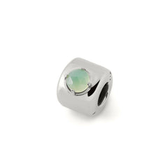 Charm con ágata verde claro Plateado – Piedra de equilibrio interior y calma - plata de ley 925