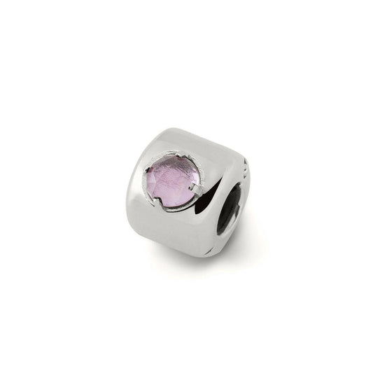 Charms z ametystem Srebrny – Kamień ochrony, wyciszenia i duchowego rozwoju - srebro pr. 925.