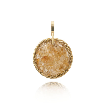 Tensor Amulet with Citrine – Gold-Plated Brass