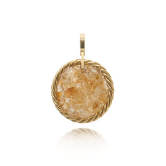Tensor Amulet with Citrine – Gold-Plated Brass