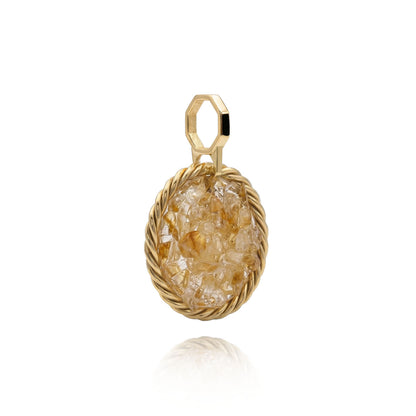 Tensor Amulet with Citrine – Gold-Plated Brass