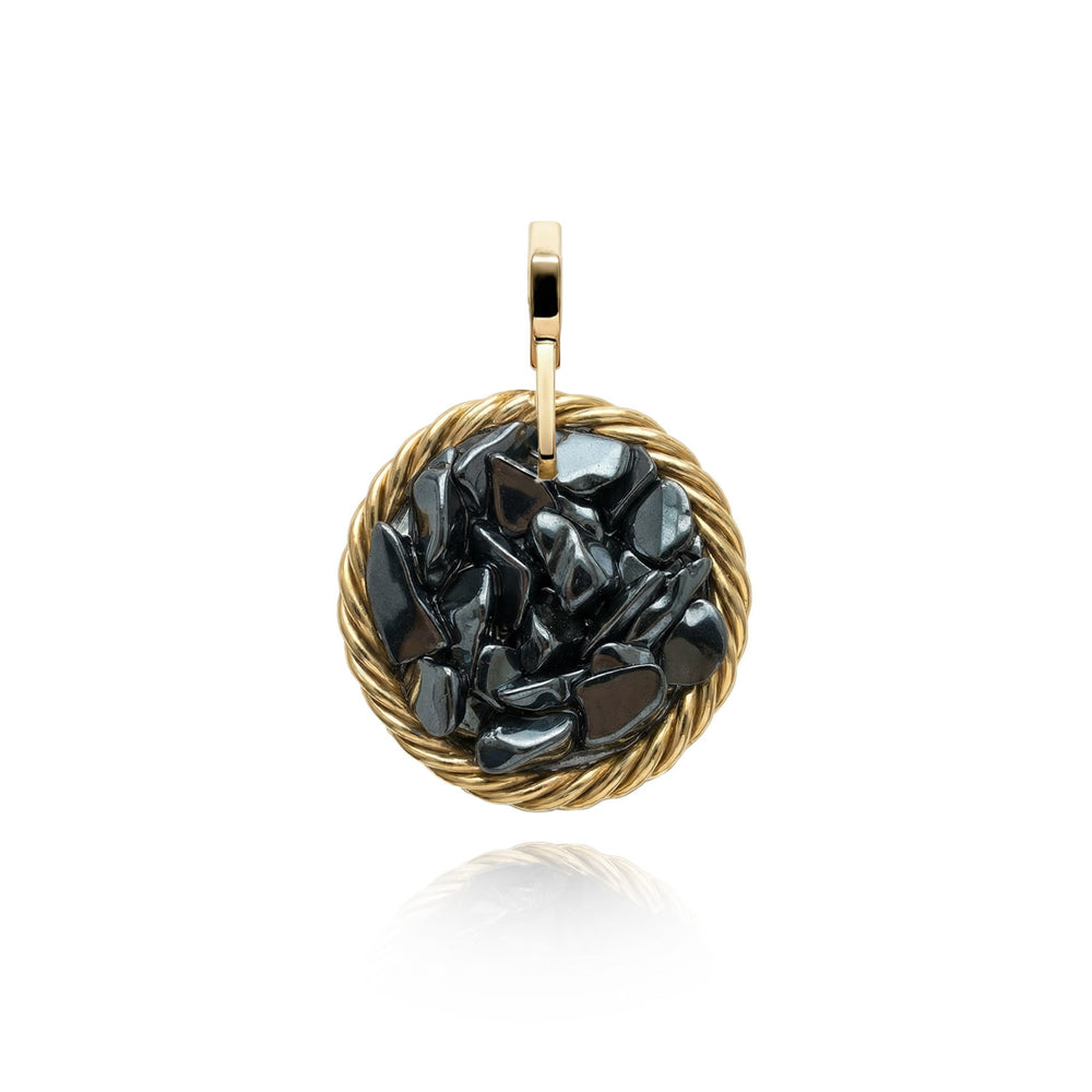 Copper Tensor Amulet with Hematite – Gold-Plated