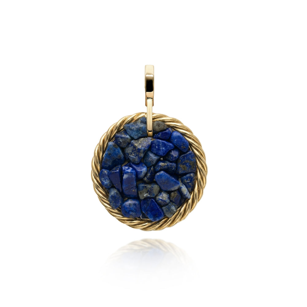 Copper Tensor Amulet with Lapis Lazuli – Gold-Plated