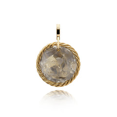 Tensor Amulet with Onyx – Gold-Plated Brass