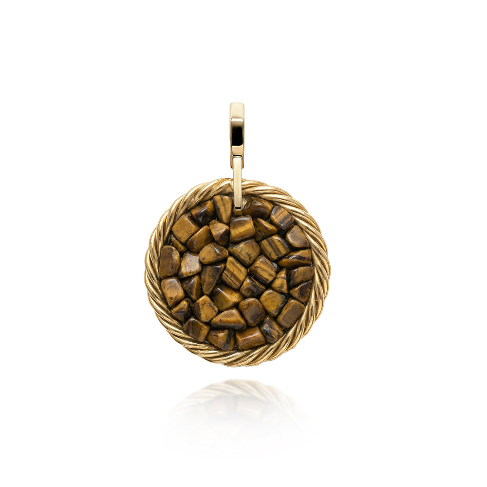 Copper Tensor Amulet with Tiger's Eye – Gold-Plated