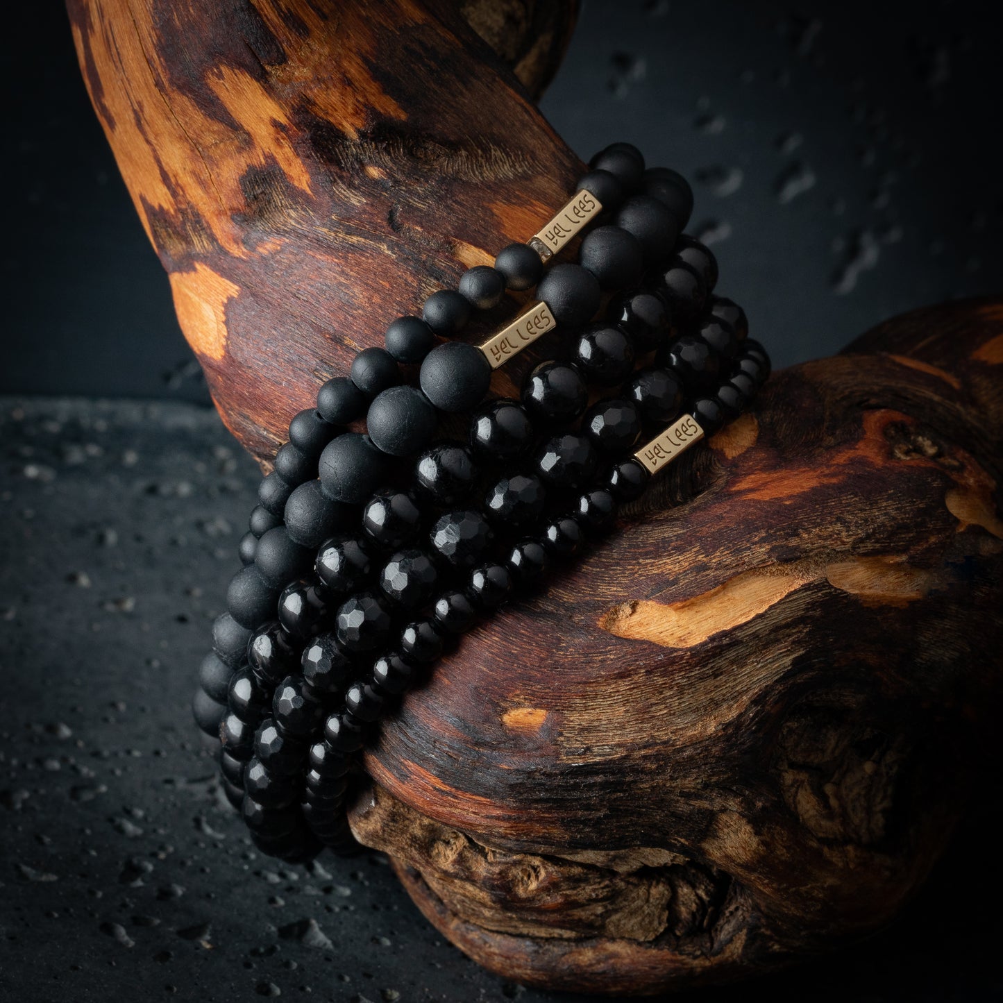 Bracelet with stones - Smooth (shiny) Tourmaline 6mm