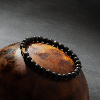 Bracelet with stones - Smooth (shiny) Tourmaline 4mm