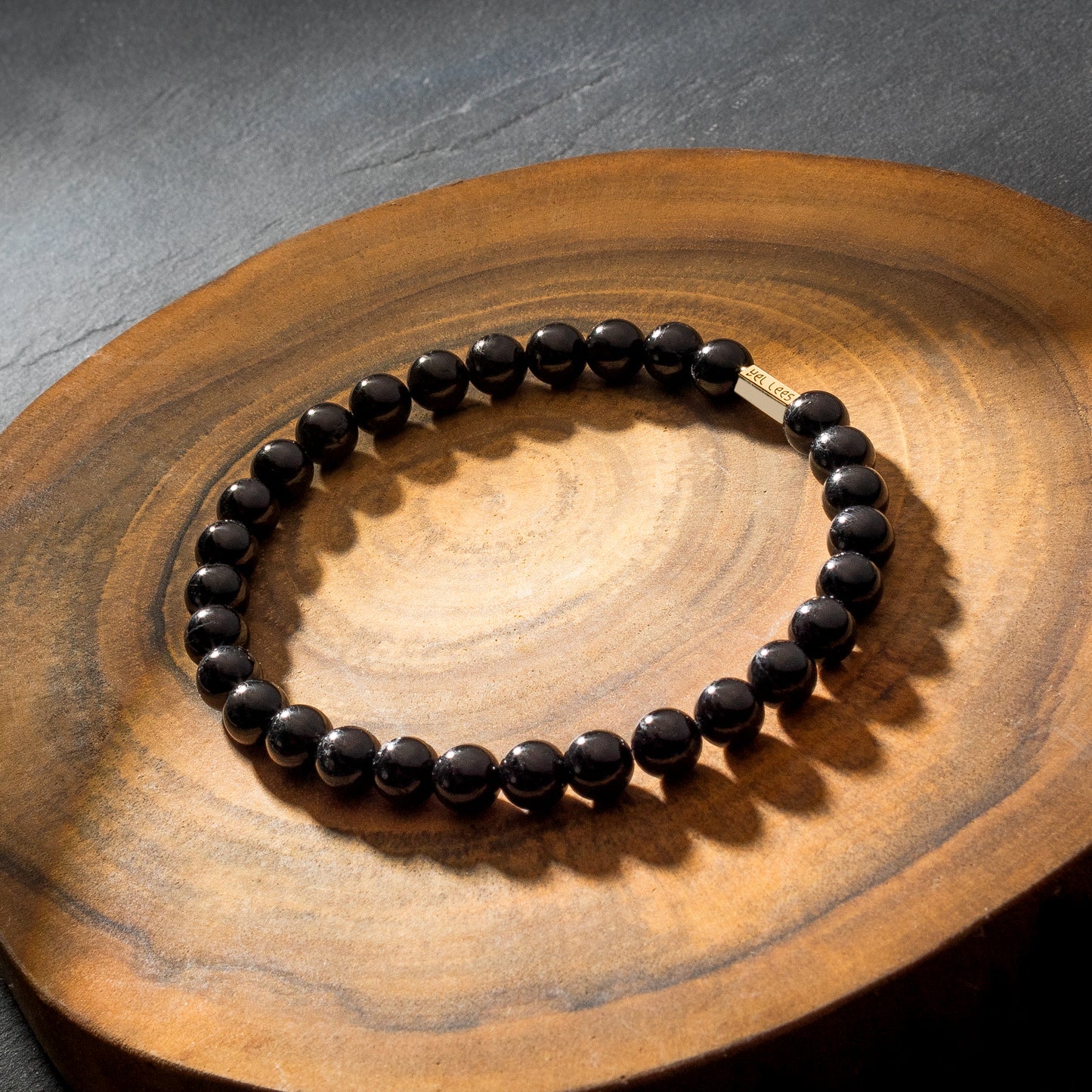 Bracelet with stones - Matte Tourmaline 4mm