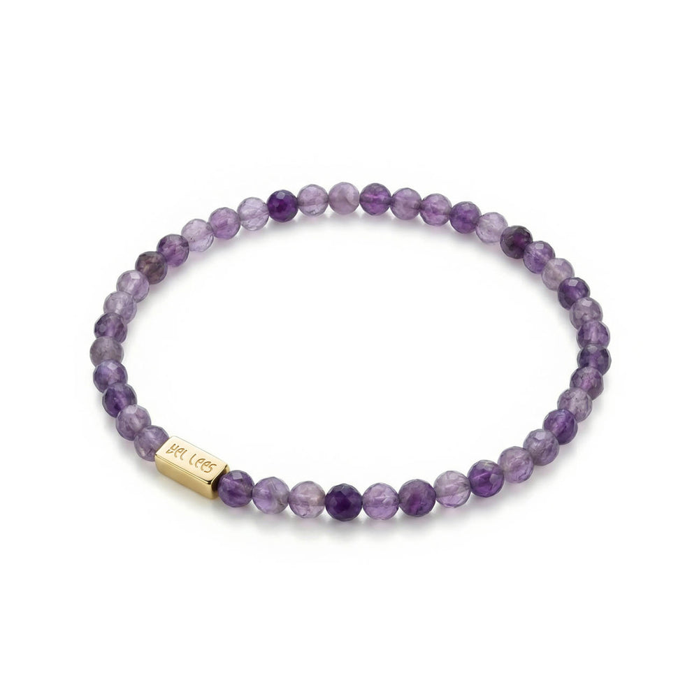 Amethyst Bracelet with Charm Space – 925 Silver