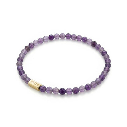 Amethyst Bracelet with Charm Space – 925 Silver