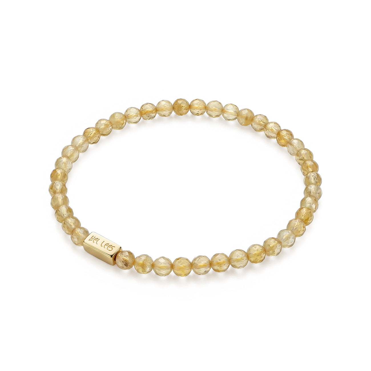 Citrine Bracelet with Charm Space – 925 Silver