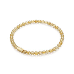 Citrine Bracelet with Charm Space – 925 Silver