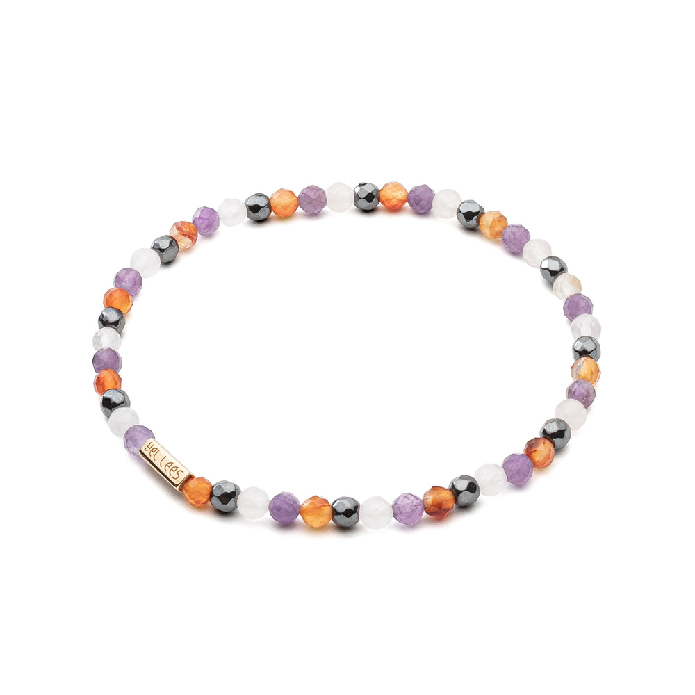 Bracelet with natural stones and space for charms - Pioneer | 1 - 925 Silver