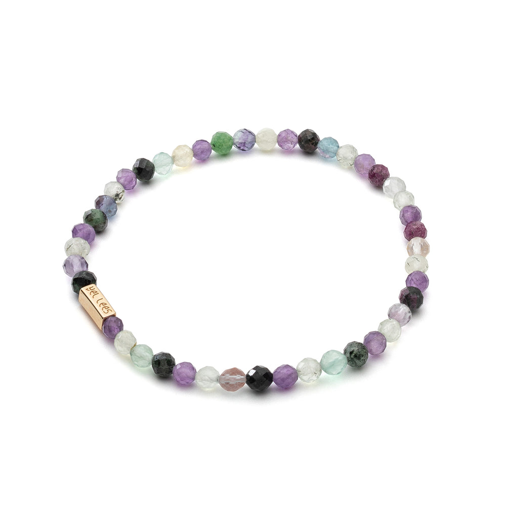 Bracelet with natural stones and space for charms - Visionary | 11 - Silver 925