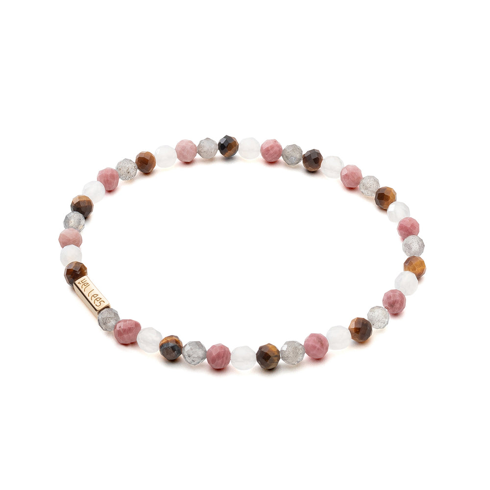 Bracelet with natural stones and space for charms - Lord of Energy | 8 - Silver 925
