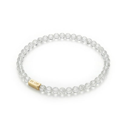 Bracelet with Rock Crystal and Charm Holder – 925 Silver