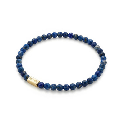 Lapis Lazuli Bracelet with Charm Space – 925 Silver