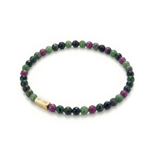 Bransoletka z Zoizytem z Rubinem i miejscem na charms – Srebro 925