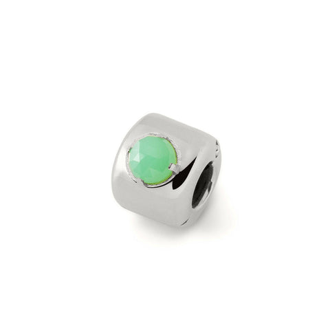 Charms z chryzoprazem Srebrny – Symbol nadziei, spokoju i przyjaźni - srebro pr. 925
