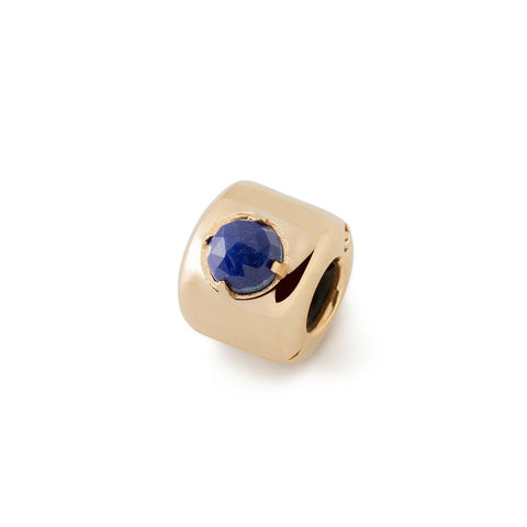 Charm with lapis lazuli Gold-plated - Wisdom, truth and inner harmony - Brass