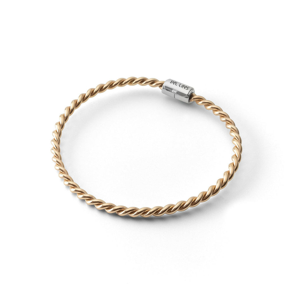 Copper tensor bracelet in gold color with silver clasp - <tc>cubit</tc> Royal (144 MHz)