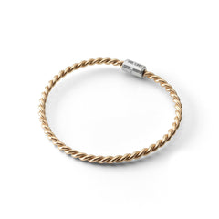 Pulsera tensor de cobre en color dorado con cierre plateado - <tc>codo</tc> Perdido (177 MHz)