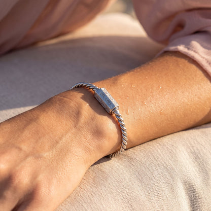 Miedziana platynowana bransoletka tensorowa Quantum – Kubit Zaginiony (177 MHz)