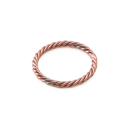 Copper tensor ring in rose gold color - Protective amulet