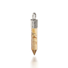Pendant with Citrine – 925 Silver plated with Platinum