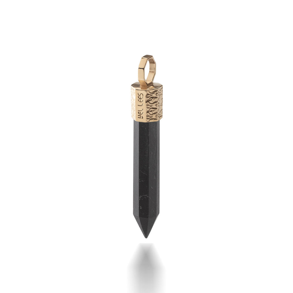 Pendant with Hematite – 14K Gold