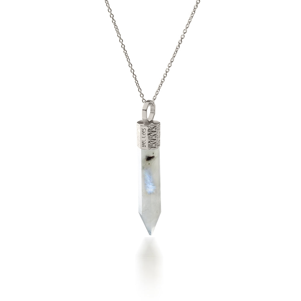 Moonstone Necklace – 925 Silver Plated with Platinum