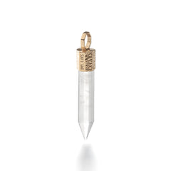 Pendant with Rock Crystal – Gold-plated Brass