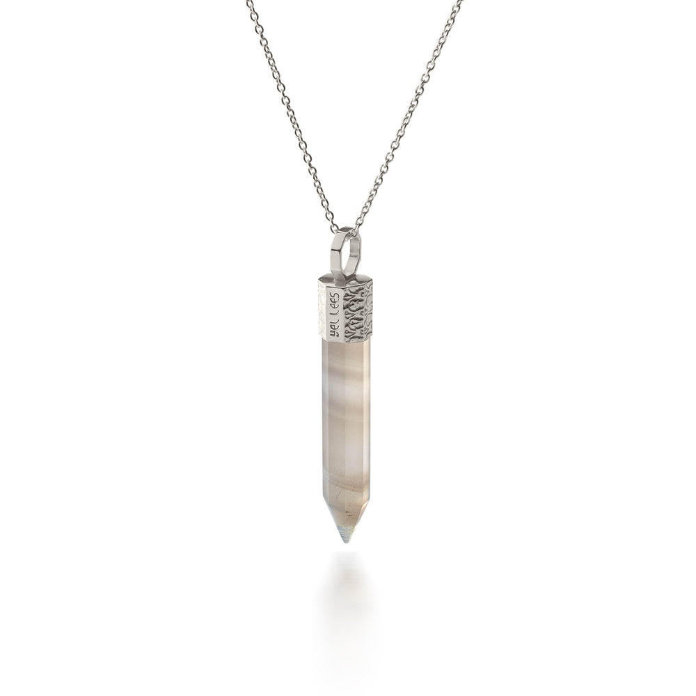 Onyx Necklace – 925 Silver Plated with Platinum