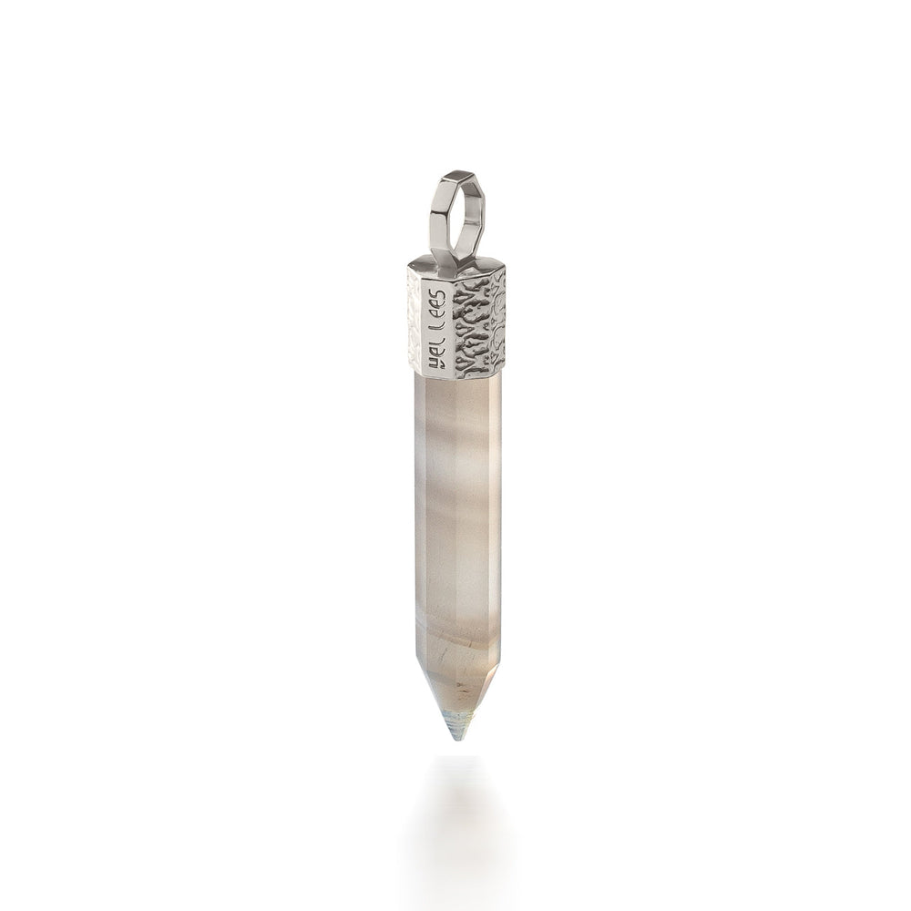 Onyx Pendant – Brass plated with palladium