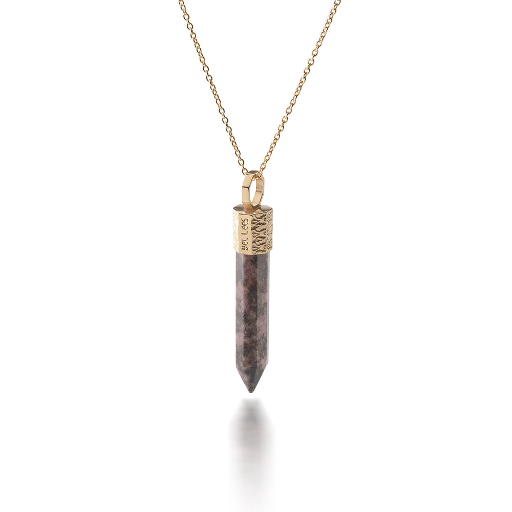 Rhodonite Necklace – Gold-plated 925 Silver