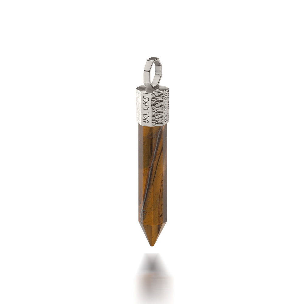 Tiger Eye Pendant – Brass plated with Palladium