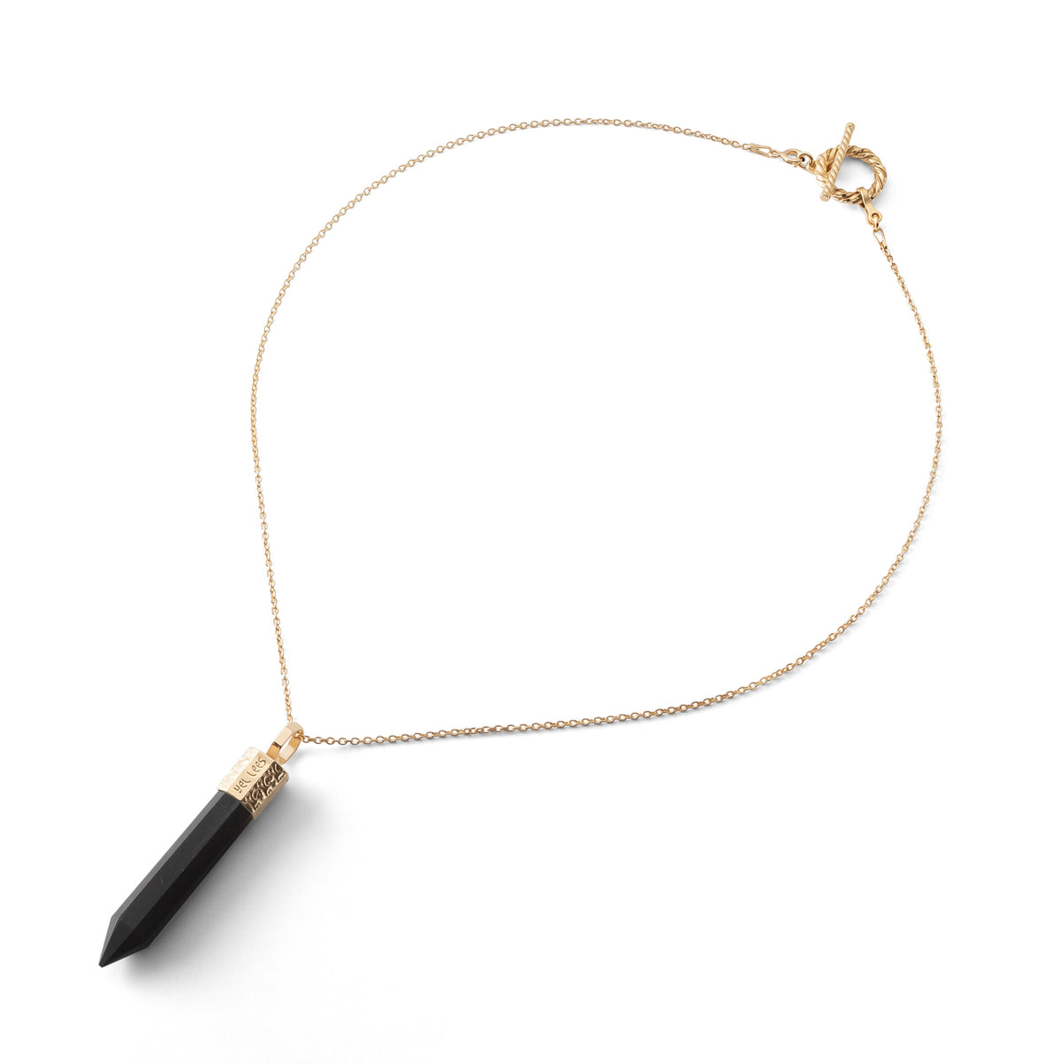 Necklace with Black Tourmaline – Gold-plated 925 Silver