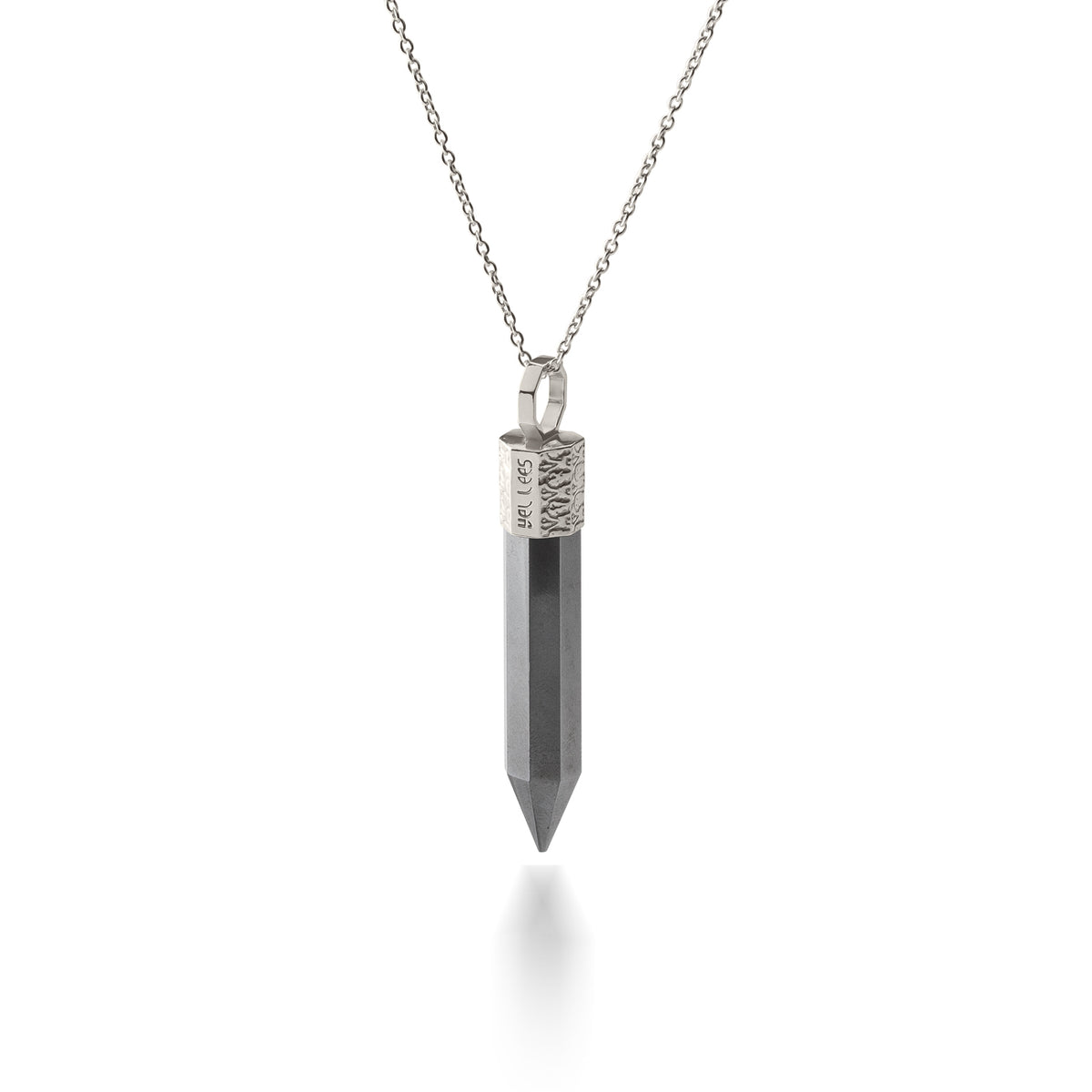 Hematite Necklace – 925 Silver Plated with Platinum