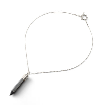 Hematite Necklace – 925 Silver Plated with Platinum