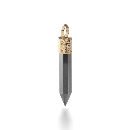 Pendant with Hematite – Gold-plated Brass