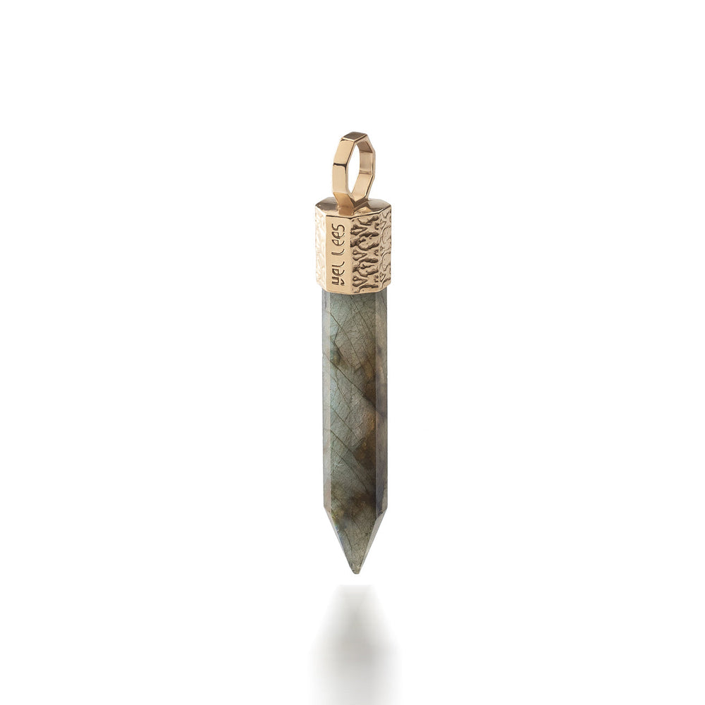 Labradorite Pendant – 14K Gold